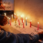 People Using Candles in a Protest Against Rapes in India