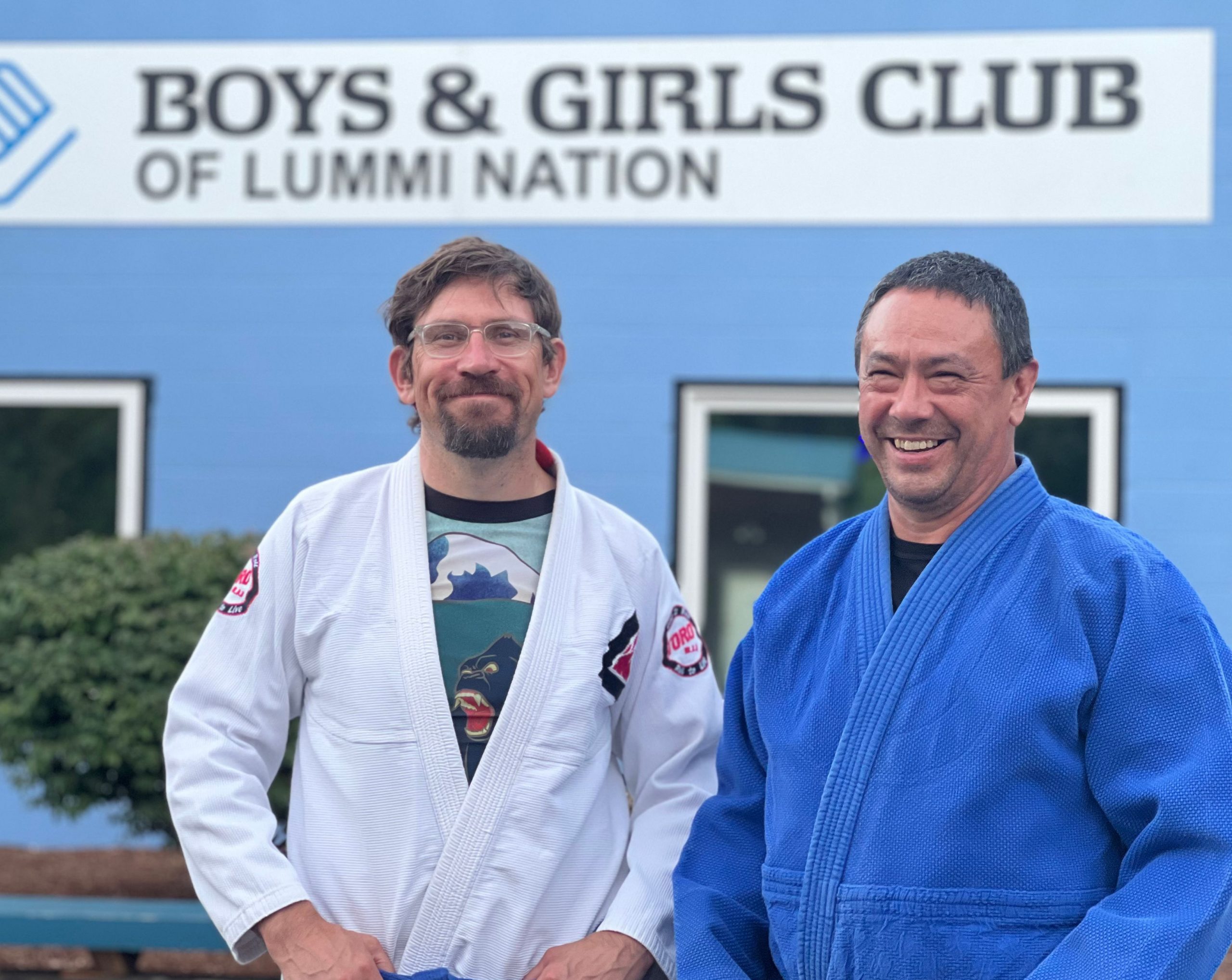 Photo of Ryan Tolman, MSW, LICSW, left, and Allan Hillaire of Lummi Nation