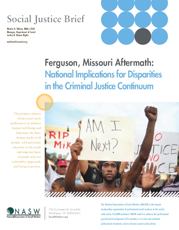 Read Justice Brief  for Update on NASW Activities Regarding Ferguson