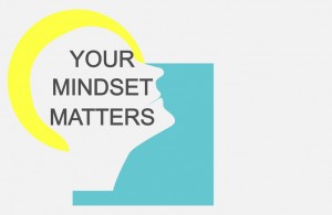 Your Mindset Matters, vector. Motivational inspirational positive quote.