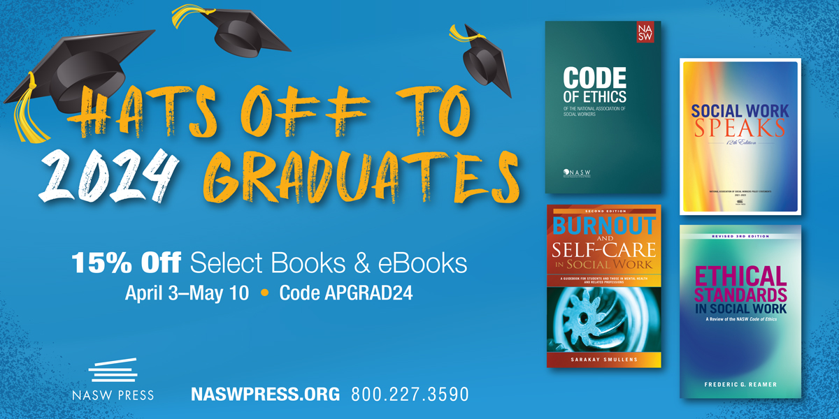 Ad With Four Book Covers: Hat's Off to 2024 Graduates - 15% Off Select Books & eBooks; April 3-May 10; Code APGRAD24.